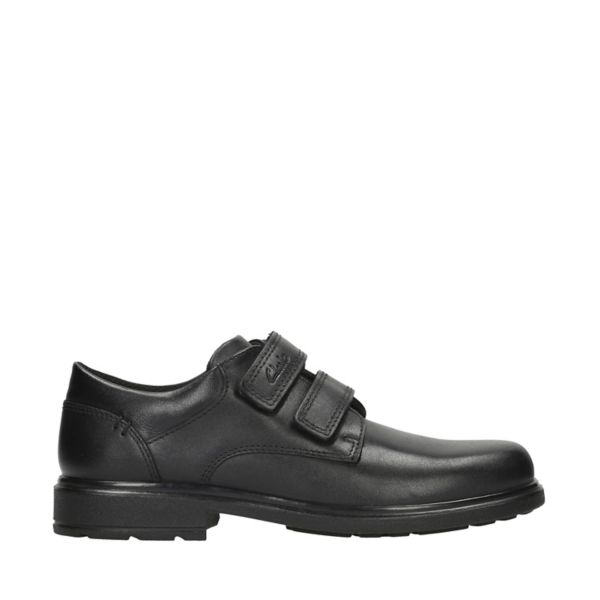Clarks Boys Remi Pace Youth School Shoes Black | CA-3984756